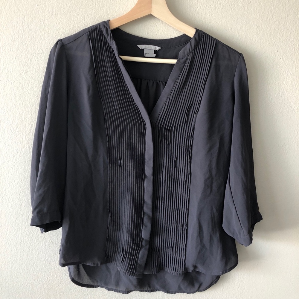 H&M Grey Professional Blouse